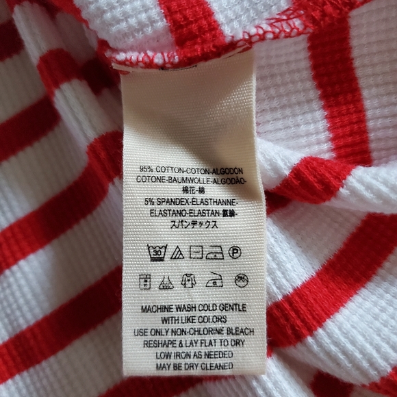 Free People Top Cannes Tee Red White Stripe Size S NWT - Picture 12 of 15